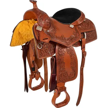McBryan Sedlo westernové Working Ranch Classic Flower McBryan, chestnut