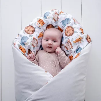 Zavinovačka Lily is sailing Péřová zavinovačka - U hrocha grey Velikost: 80 x 80 cm, Varianta: povlak zavazování páskem