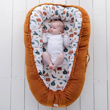 Hnízdečko pro miminko Lily is sailing Hnízdečko Ovoce medový velvet