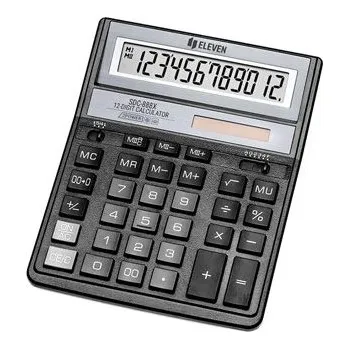 Kalkulačka Eleven Kalkulačka SDC888XBK, černá, stolní, dvanáctimístná (SDC-888XBK)