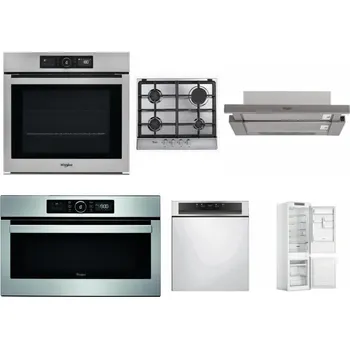 Set domácích spotřebičů WHIRLPOOL AKZ9 9480 IX + WHIRLPOOL AKR 351/IX + WHIRLPOOL AKR 5390/1 IX + WHIRLPOOL ABSOLUTE AMW 730 IX + WHIRLPOOL WBC 3C34 PF X + WHIRLPOOL WHC18 T311