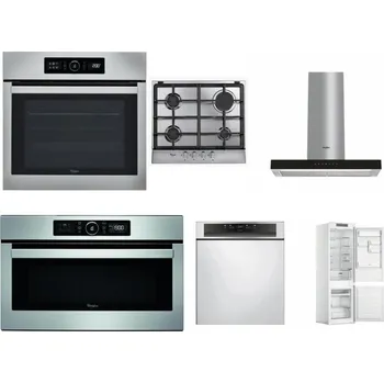 Set domácích spotřebičů WHIRLPOOL ABSOLUTE AKZ9 6230 IX + WHIRLPOOL AKR 351/IX + WHIRLPOOL WHBS 62F LT K + WHIRLPOOL ABSOLUTE AMW 730 IX + WHIRLPOOL WBC 3C34 PF X + WHIRLPOOL WHC18 T311