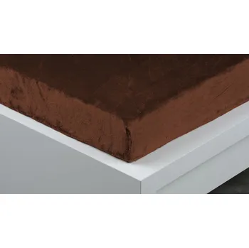 Prostěradlo Prostěradlo mikroplyš Exclusive jednolůžko - tmavě hnědá 90x200 cm