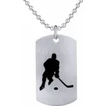 Přívěsek z chirurgické oceli Hokej - včetně řetízku 60cm RRC0884-H