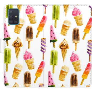 Pouzdro na mobilní telefon Flipové pouzdro iSaprio - Ice Cream Pattern - Samsung Galaxy A51