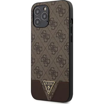 Pouzdro na mobilní telefon Pouzdro Guess (GUHCP12LPU4GHBR) Triangle pro Apple iPhone 12 Pro MAX hnědé