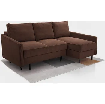 Sedací souprava Sedací souprava rohová Alex hnědá - Rohová rozkládací sedací souprava