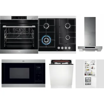 Set domácích spotřebičů AEG BSK782380M + AEG Mastery SpeedBurner HKB64420NB + AEG Mastery DBB5660HM + AEG Mastery MSB2547D-M + AEG Mastery MaxiFlex FSB53927Z + AEG Mastery NoFrost SCB618F6TS