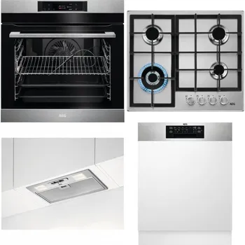 Set domácích spotřebičů AEG BPK742380M + AEG Mastery StepPower HGB64420SM + AEG DGB3523S + AEG FEE72706PM