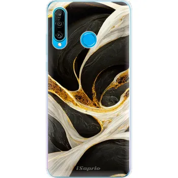 Pouzdro na mobilní telefon Odolné silikonové pouzdro iSaprio - Black and Gold - Huawei P30 Lite