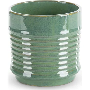Květináč KERAMICKÝ KVĚTINÁČ (FI) 17X17 CM ZELENÁ