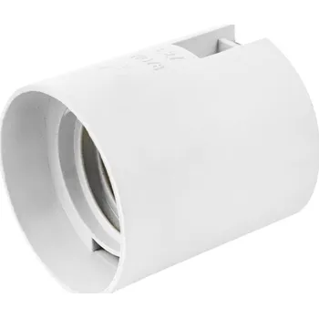 Objímka na žárovku ELEMAN Objímka plastová 80 (1351-13400) E27 bílá, hladká, bez čepičky 1000291