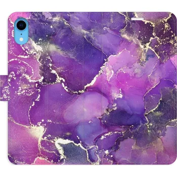 Pouzdro na mobilní telefon Flipové pouzdro iSaprio - Purple Marble - iPhone XR