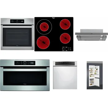 Set domácích spotřebičů WHIRLPOOL ABSOLUTE AKZ9 6230 IX + WHIRLPOOL AKT 8130/NE + WHIRLPOOL AKR 749/1 IX + WHIRLPOOL ABSOLUTE AMW 730 IX + WHIRLPOOL WBC 3C34 PF X + WHIRLPOOL ART 66112