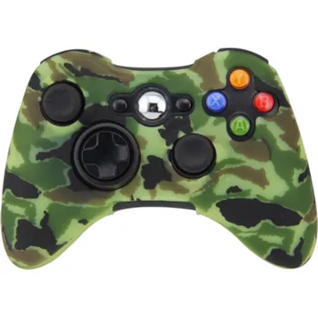 Gamepad X360 silikonový obal na ovladač kamufláž světle zelený maskáč