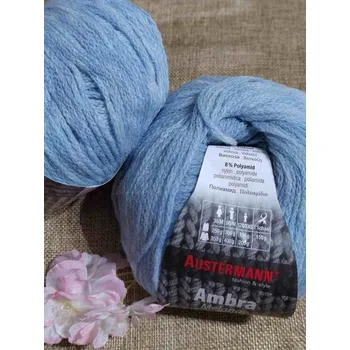 Příze Pletací příze Ambra melange 50 g Austermann modrá světlá