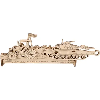 3D puzzle Ugears 3D dřevěné mechanické puzzle Brave UA Tractor