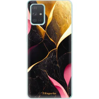 Pouzdro na mobilní telefon Odolné silikonové pouzdro iSaprio - Gold Pink Marble - Samsung Galaxy A71