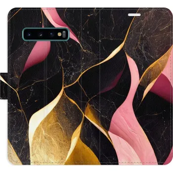 Pouzdro na mobilní telefon Flipové pouzdro iSaprio - Gold Pink Marble 02 - Samsung Galaxy S10