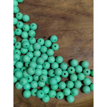 Korálek Plastové korálky matné Ø8 mm 25 ks zelená