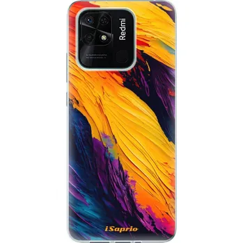 Pouzdro na mobilní telefon Odolné silikonové pouzdro iSaprio - Orange Paint - Xiaomi Redmi 10C