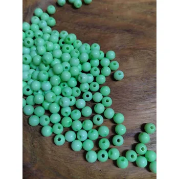 Korálek Plastové korálky Color Ø6 mm zelená pastelová