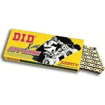 Řetězová sada pro motocykl Moto řetěz DID 520 ATV2 114 článků zlatý