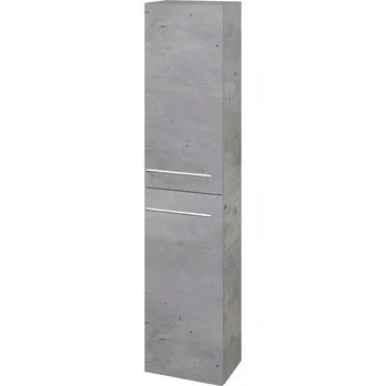 Koupelnový nábytek Dřevojas Vysoká skříň DOS SV1D2 35 - D01 Beton / Úchytka T02 / D01 Beton / Pravé