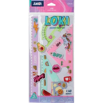 Sada flexibilních pravítek LOKI 4 ks + Nálepky