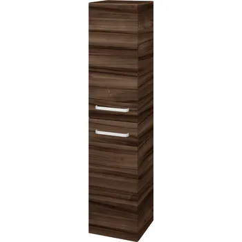 Koupelnový nábytek Dřevojas Vysoká skříň DOS SVD2 35 - D06 Ořech / Úchytka T01 / D06 Ořech / Levé