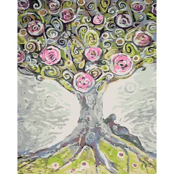 Zuty Rozkvetlý strom života s rámem 40 x 50 cm