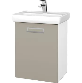 Koupelnový nábytek Dřevojas Koupelnová skříňka DOOR SZD 50 - N01 Bílá lesk / Úchytka T39 / L04 Béžová vysoký lesk / Levé