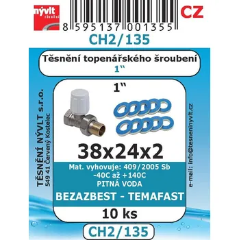 Sada těsnění Nývlt různé druhy - CH2/135 pro topen. šroubení 1"
