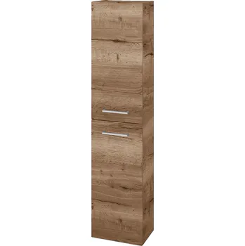 Koupelnový nábytek Dřevojas Vysoká skříň DOOR SV1D2 35 - D21 Tobacco / Úchytka T04 / D21 Tobacco / Levé