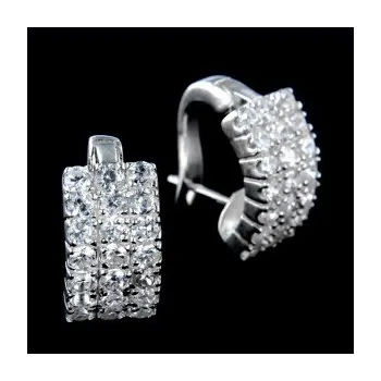 Náušnice Stříbrné náušnice s klasickým zapínáním