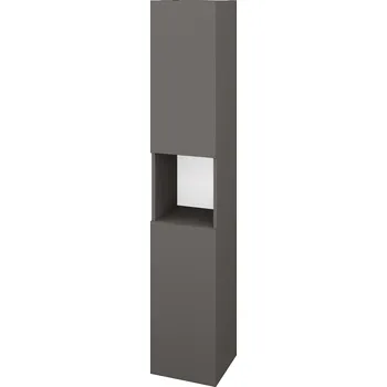 Koupelnový nábytek Dřevojas Vysoká skříň DOS SVD2O 35 - N06 Lava / Bez úchytky T31 / N06 Lava / Pravé