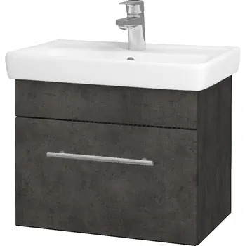 Koupelnový nábytek Dřevojas Koupelnová skříňka SOLO SZZ 55 - D16 Beton tmavý / Úchytka T02 / D16 Beton tmavý