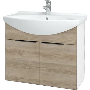 Koupelnový nábytek Dřevojas Koupelnová skříňka TAKE IT SZD2 75 - N01 Bílá lesk / Úchytka T07 / D17 Colorado