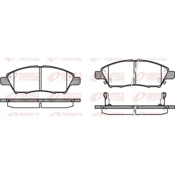 Brzdová destička Sada brzdových destiček, kotoučová brzda REMSA 1210.02
