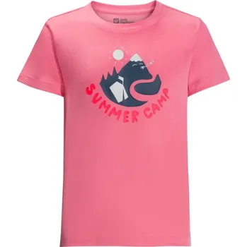 Jack Wolfskin Dětské funkční triko Summer Camp T K 164, pink lemonade