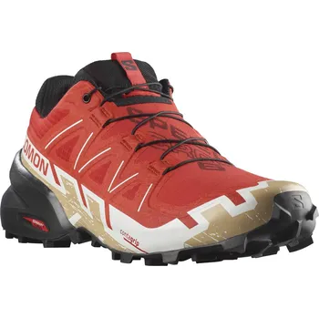 Pánská běžecká obuv Salomon Pánské běžecké boty Speedcross 6 EU 46, Fiery Red/Black/Safari