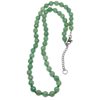 Náhrdelník Avanturínový náhrdelník s chirurgickou ocelí, 6mm