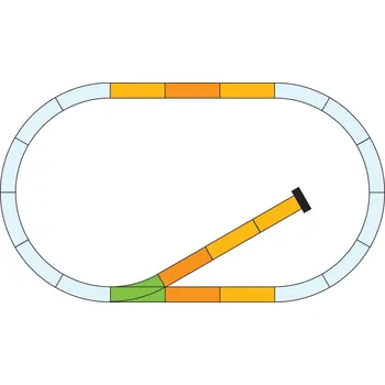 Modelová železnice Start set kolejové rozšíření odbočka G - Piko 35301
