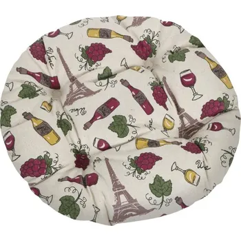 Podsedák Bellatex Sedák DANA prošívaný kulatý průměr 40 cm víno
