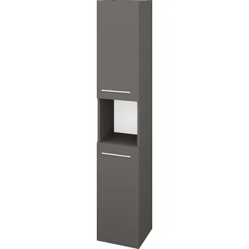 Koupelnový nábytek Dřevojas Vysoká skříň DOS SVD2O 35 - N06 Lava / Úchytka T03 / N06 Lava / Pravé