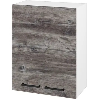 Koupelnový nábytek Dřevojas Horní skříňka DOS SYD2 60 - N01 Bílá lesk / Úchytka T06 / D10 Borovice Jackson