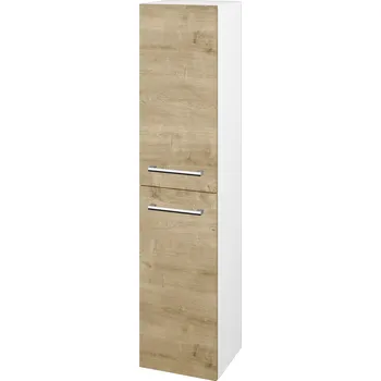 Koupelnový nábytek Dřevojas Vysoká skříň DOS SVD2 35 - N01 Bílá lesk / Úchytka T03 / D09 Arlington / Pravé