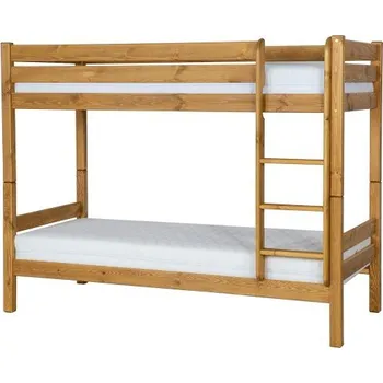 Postel Postel z masivu patrová LK 736 voskovaná borovice - Postel z masivu voskovaná borovice