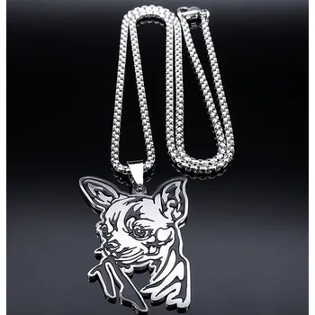 Náhrdelník B-TOP Náhrdelník s přívěskem Čivava - nerez ocel