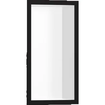 Koupelnový nábytek Hansgrohe XtraStoris Individual MATNÁ ČERNÁ Výklenek do stěny matná bílá, s designovým rámem 300/150/100